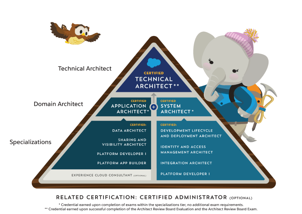 graphic showing Salesforce certification